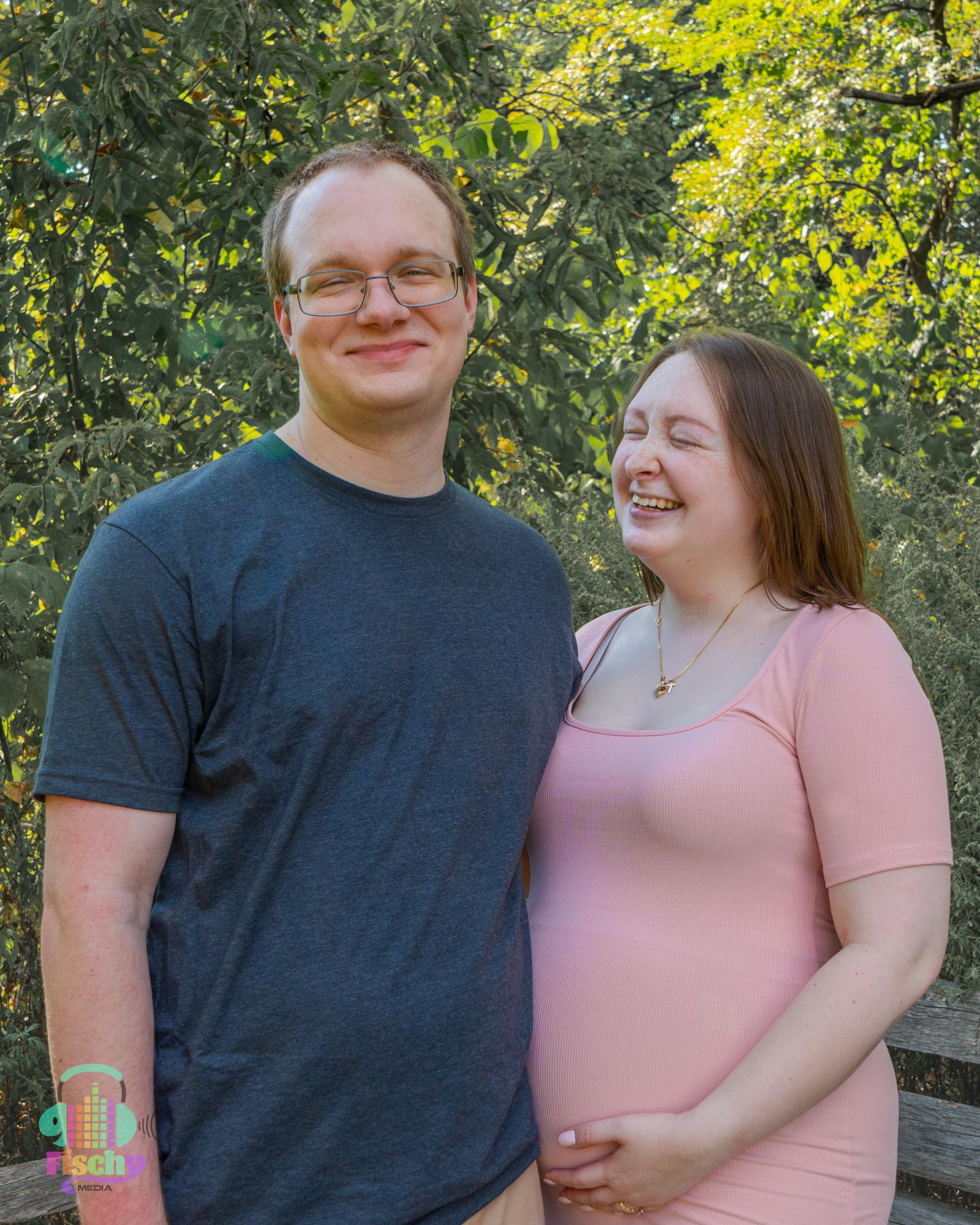 pregnant woman in pink dress
maternity photoshoot
maternity photos
outdoor photography
outdoor maternity
couples' maternity photos
happy couple