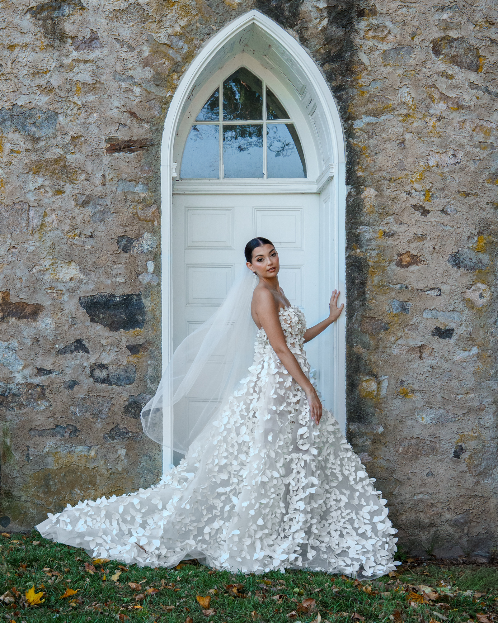 Bride in dress
Castle wedding