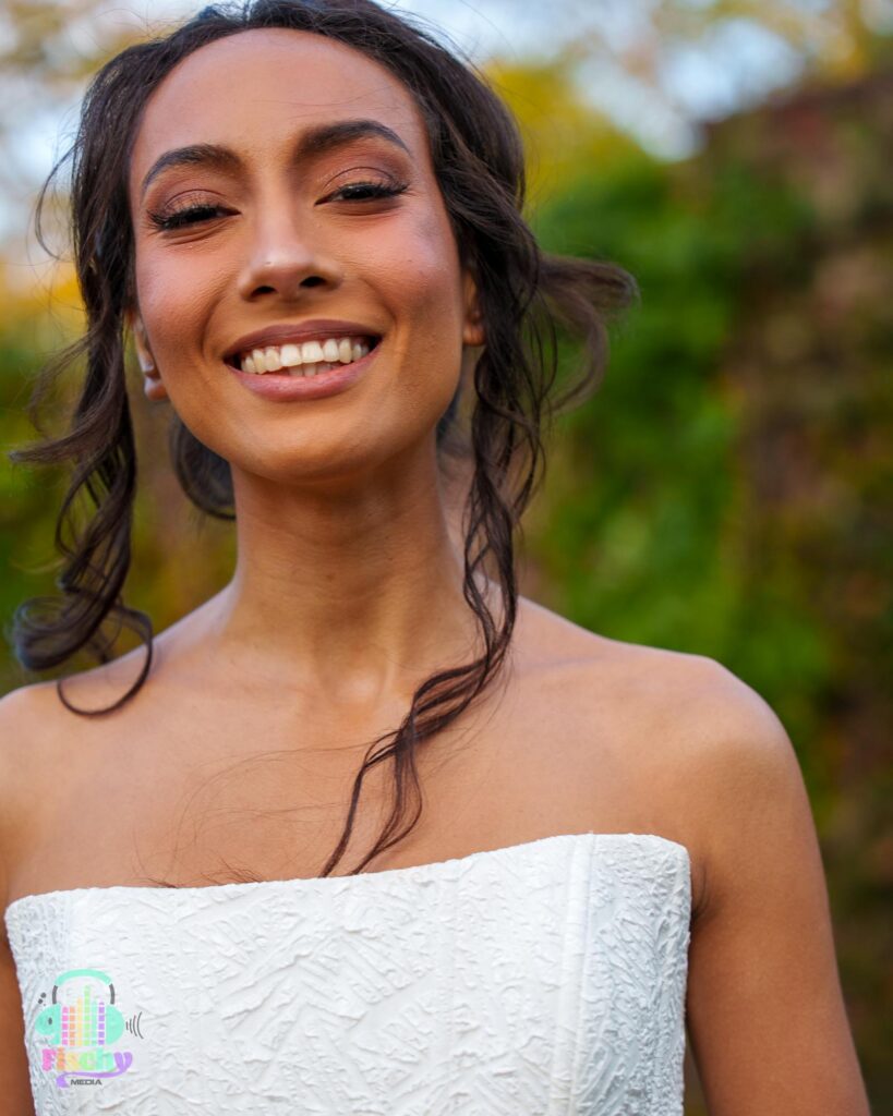 bride in greenery
smiling laughing
wedding dress 
Wedding photographer
Wedding photoshoot
elegant wedding
