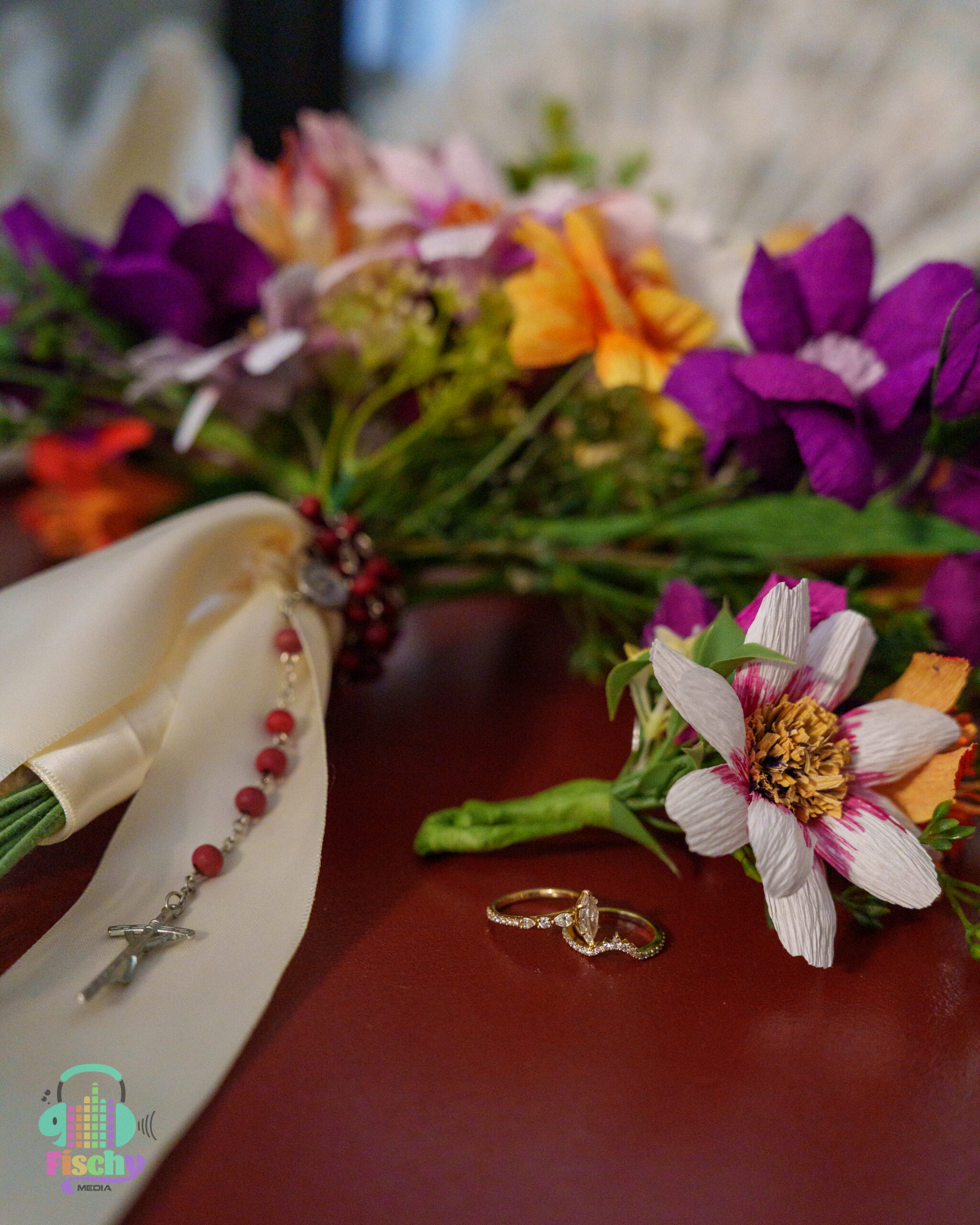 bouquet of flowers for bride
bridal flowers
wedding rings
