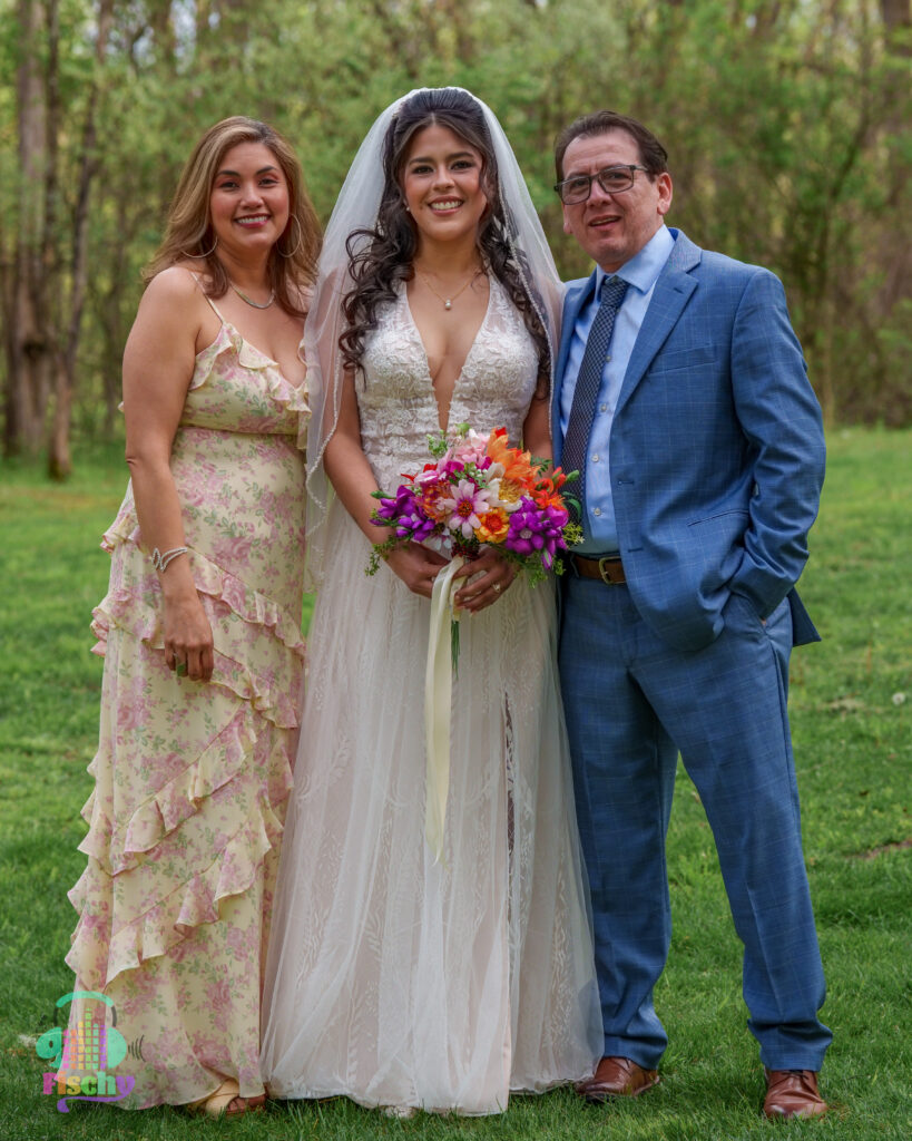 family photo at wedding aunt and uncle parents of the bride